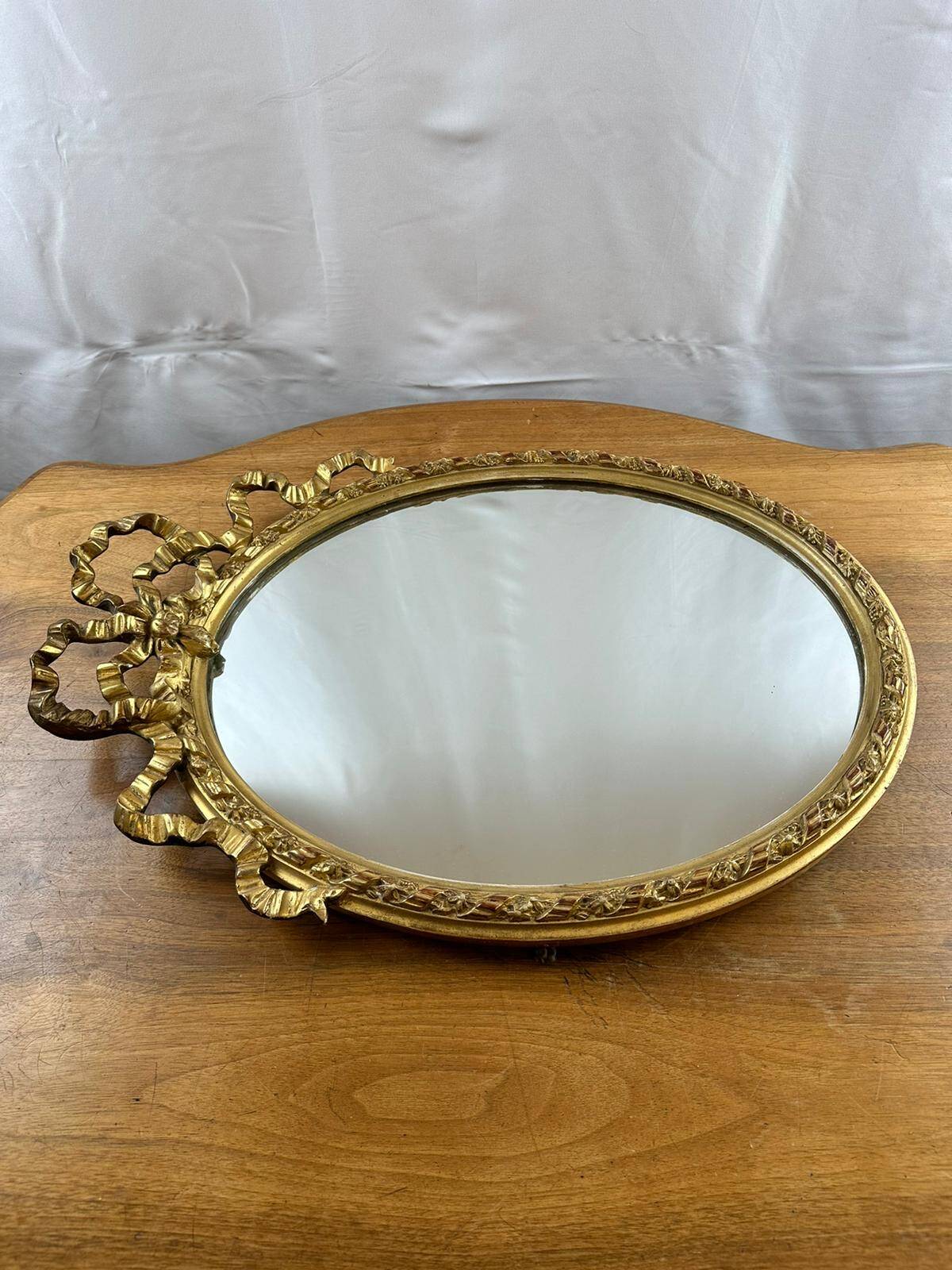 Louis XVI style oval mirror