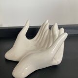 Empty pocket vintage ceramic hands