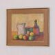 Swedish Oil on Board “Still Life with Jug,Bottle and Fruit” By CW Framed 60×51cm