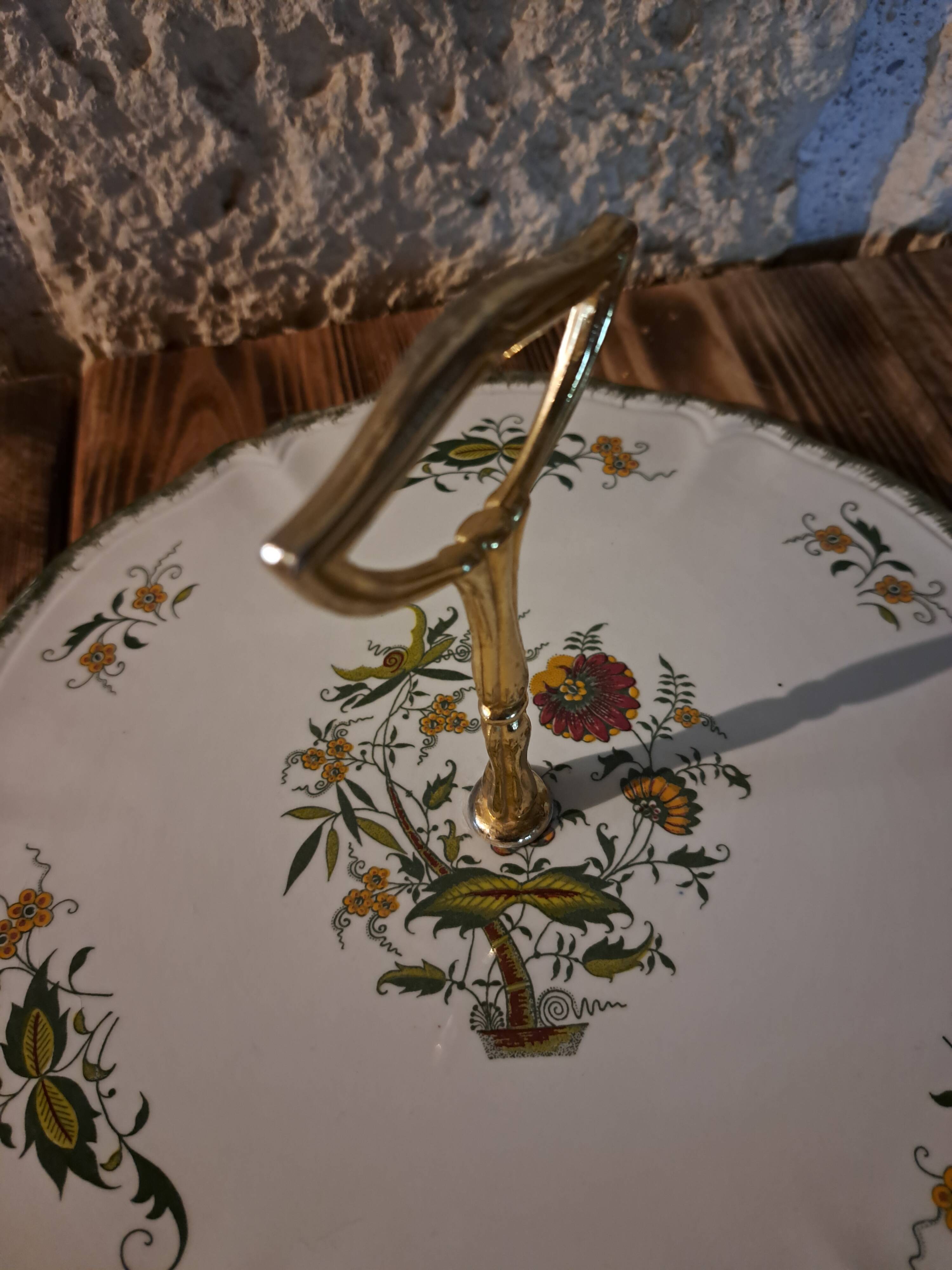 earthenware cheese tray Clarence pattern by Sarreguemines