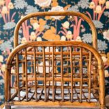 Vintage bamboo magazine rack