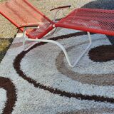 Chaise longue transat scoubidou 1960.