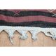 Purple Vintage Turkish Handmade Wool Kilim Runner Rug 109x398