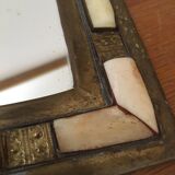 Berber mirror in brass and bone