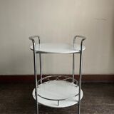 Desserte bar 1970 en bois laqué blanc
