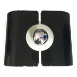 Applique en métal laqué noir, Stilux, 1970