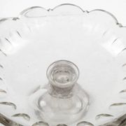 Biedermeier compote, transparent crystal, Czechia, 19th century