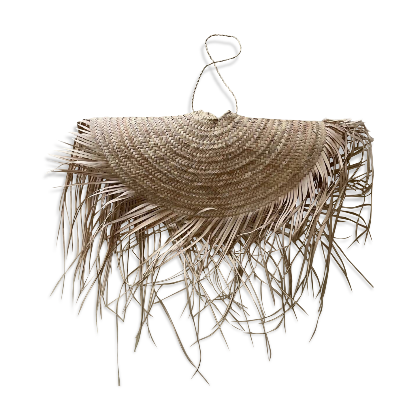 Raffia pendant light