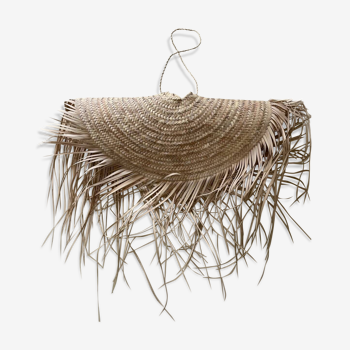 Raffia pendant light