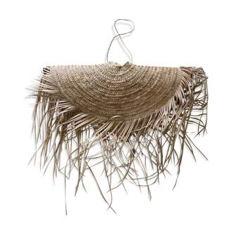 Raffia pendant light