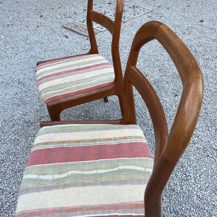 Pair of Scandinavian teak chairs from the 1960s.