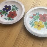 2 plates signed Le Brescon Vallauris