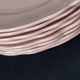 8 vintage dessert plates Salins powder pink