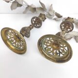 Pair of gilded bronze candle holders