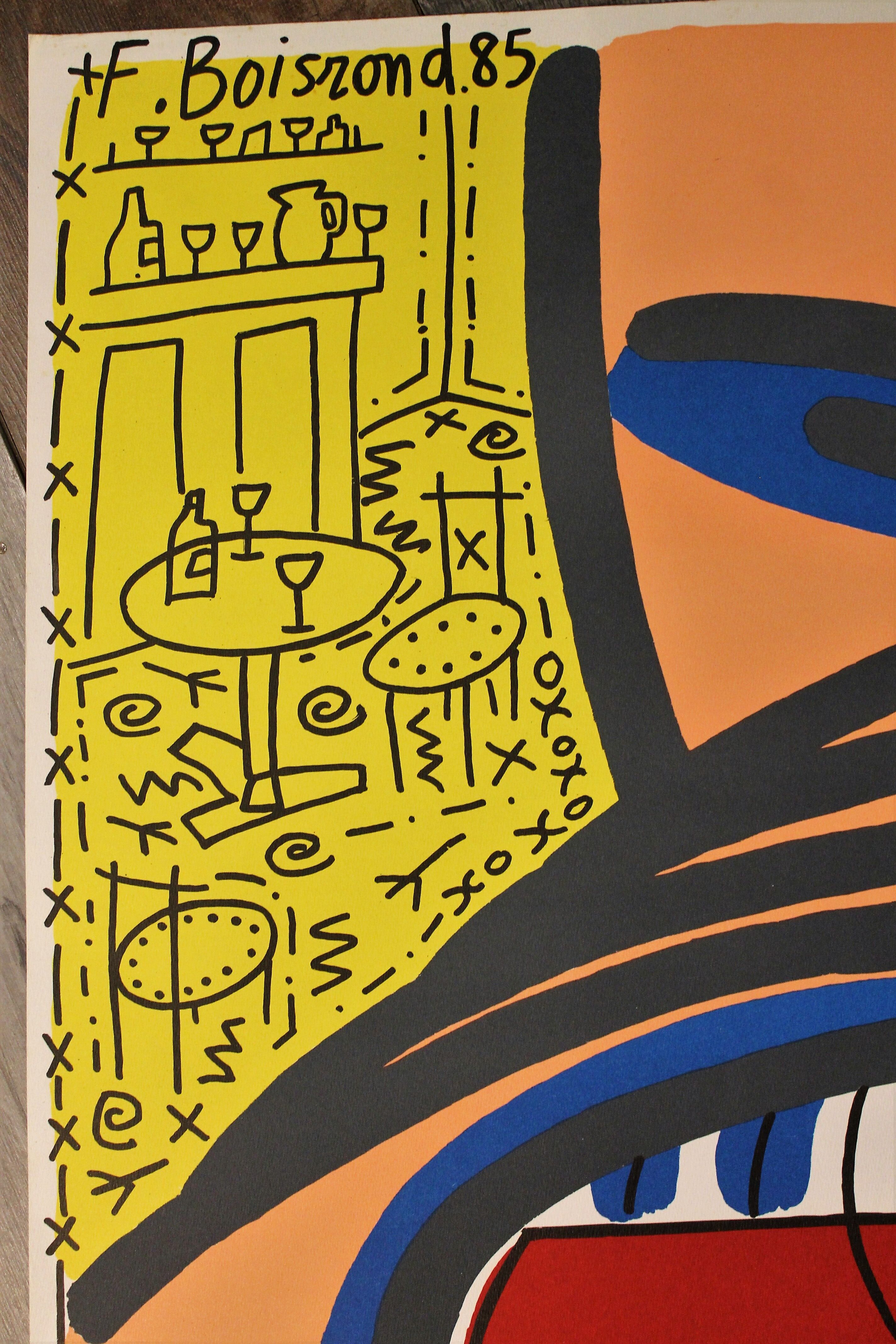 Poster "Willi"s Wine Bar" Boisrond - Memphis design -1985