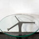 Table basse en fer et verre Italia Anni '80