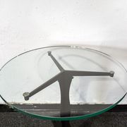 Table basse en fer et verre Italia Anni '80