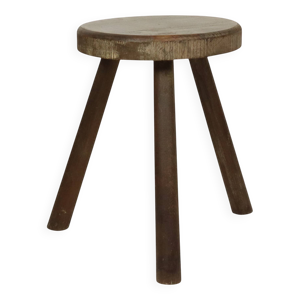 tabouret tripode rustique