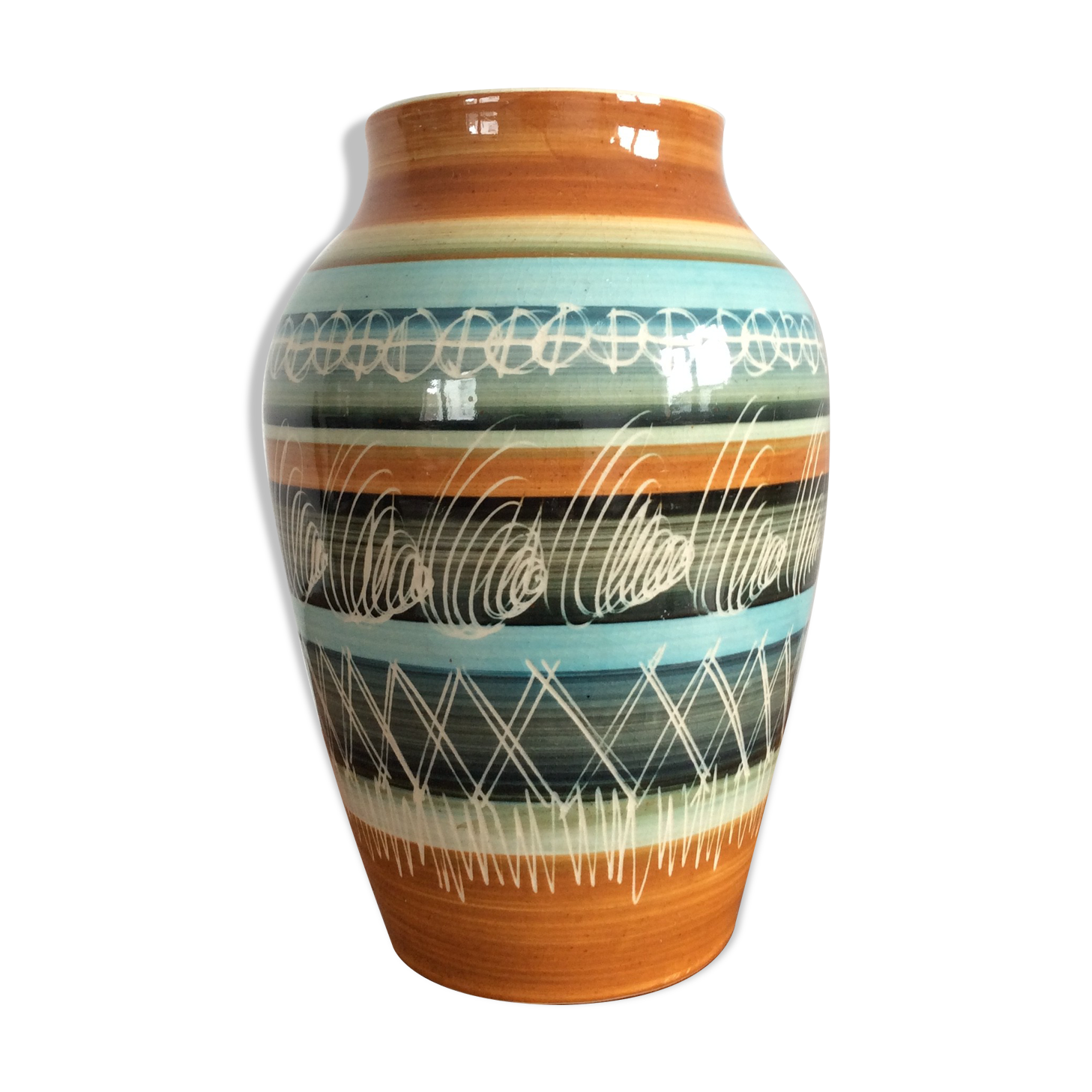 Vintage ceramic vase by Rumney Wales