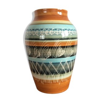Vase vintage en céramique signé Rumney Wales