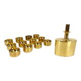 Gold-plated brass carafe & bowls, Pierre Forsell for Skultuna, 1960