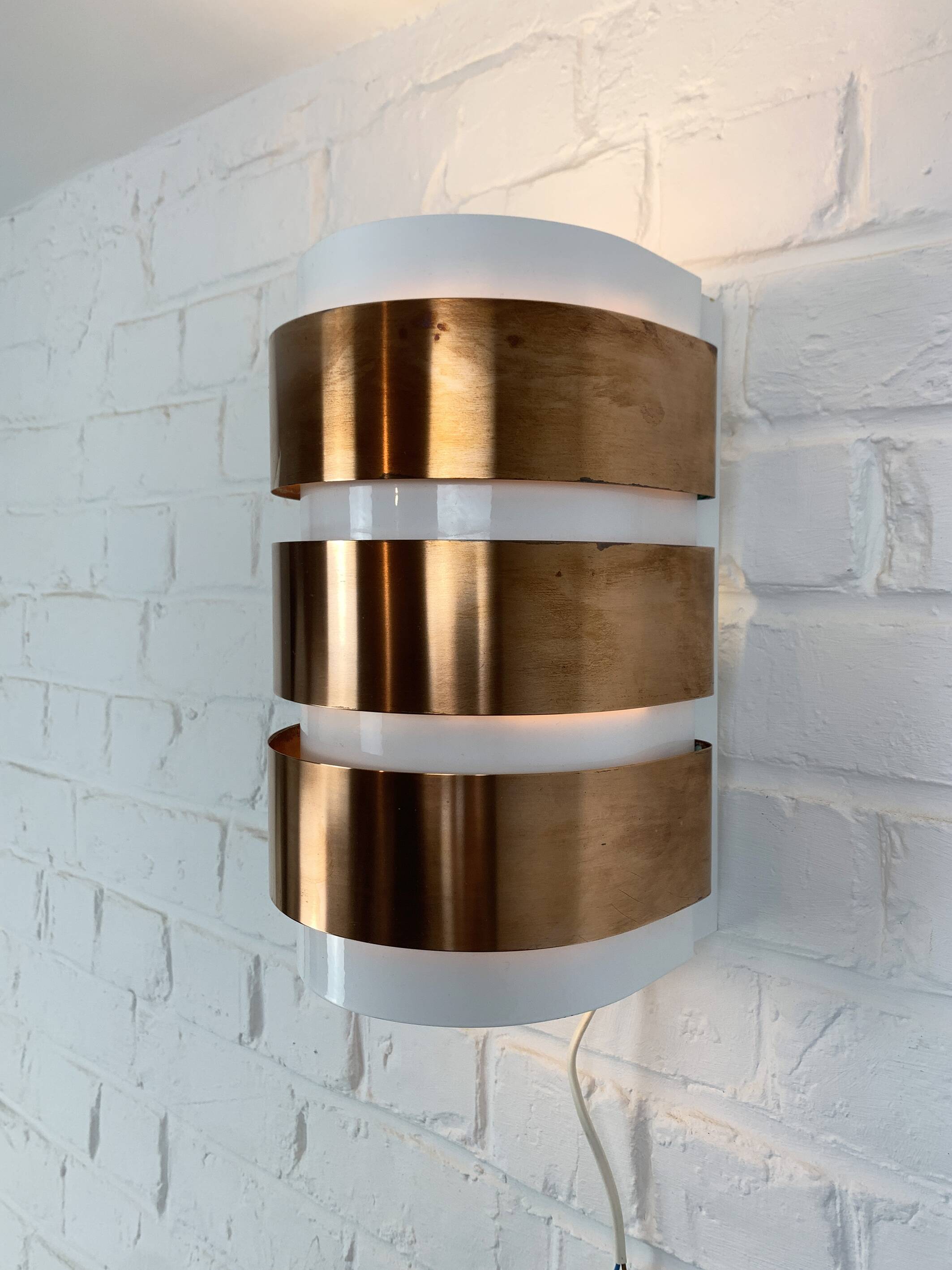 V-155 wall lamp Hans-Agne Jakobsson AB Markaryd, Sweden, copper, 1960s