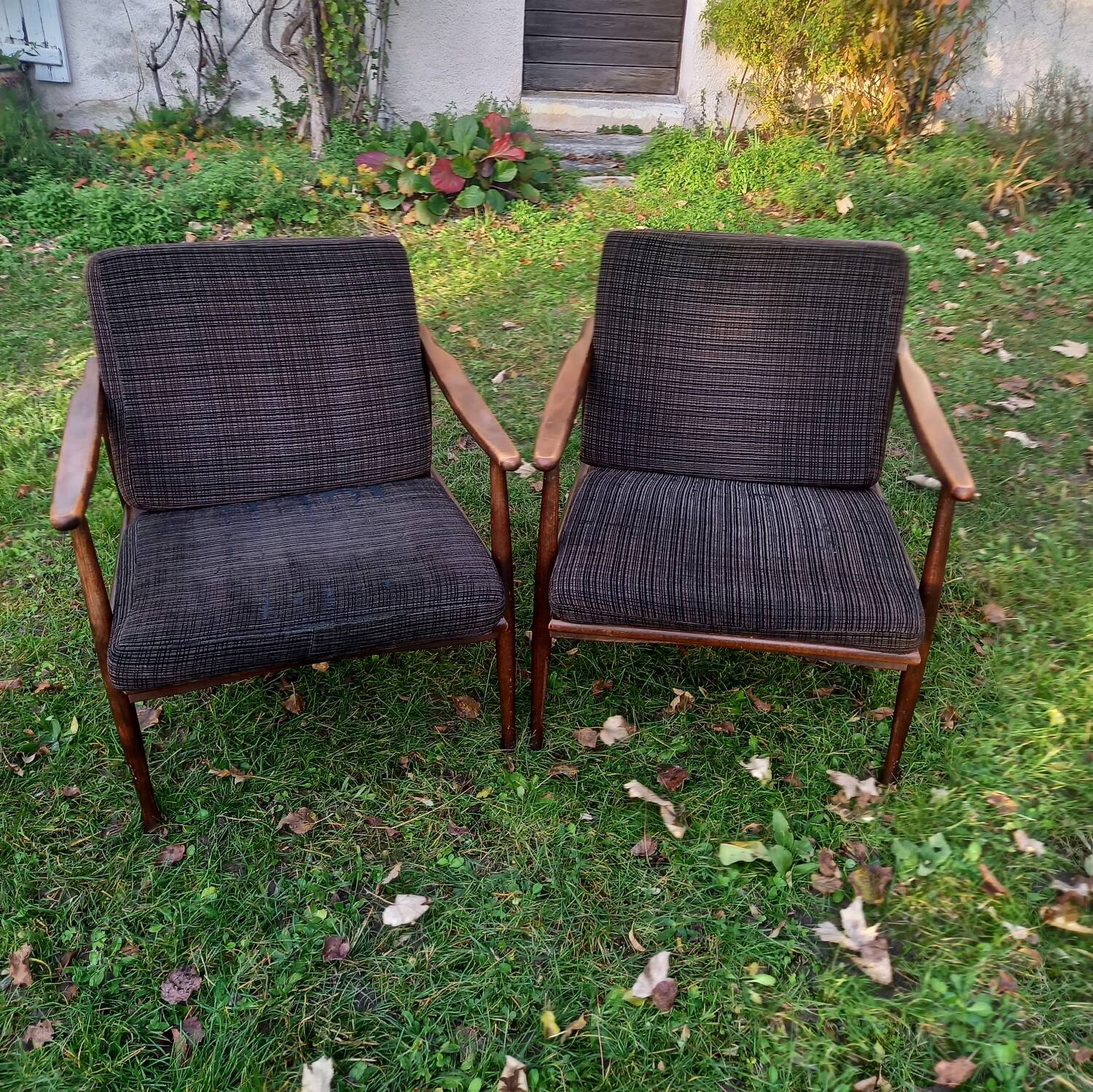 Pair of Scandinavian-style armchairs