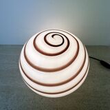 Swirl Zebra table lamp murano glass , 1970’s