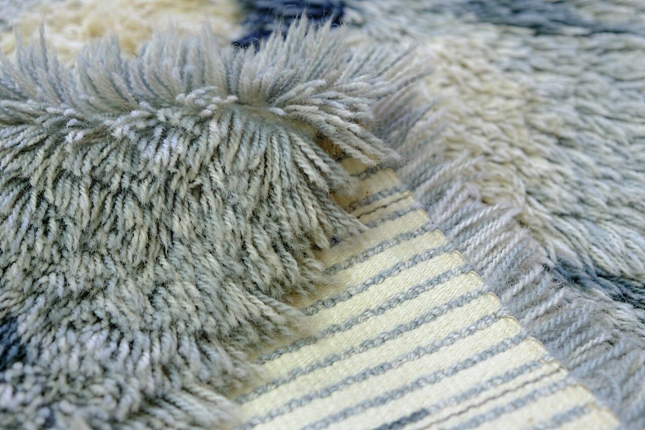 Tapis Rya scandinave fait à la main, années 1960, 152x105 cm