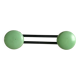 Black metal hook and sage green 60s-70s