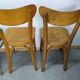 Lot of 4 Wooden bistro chair - vintage - Old