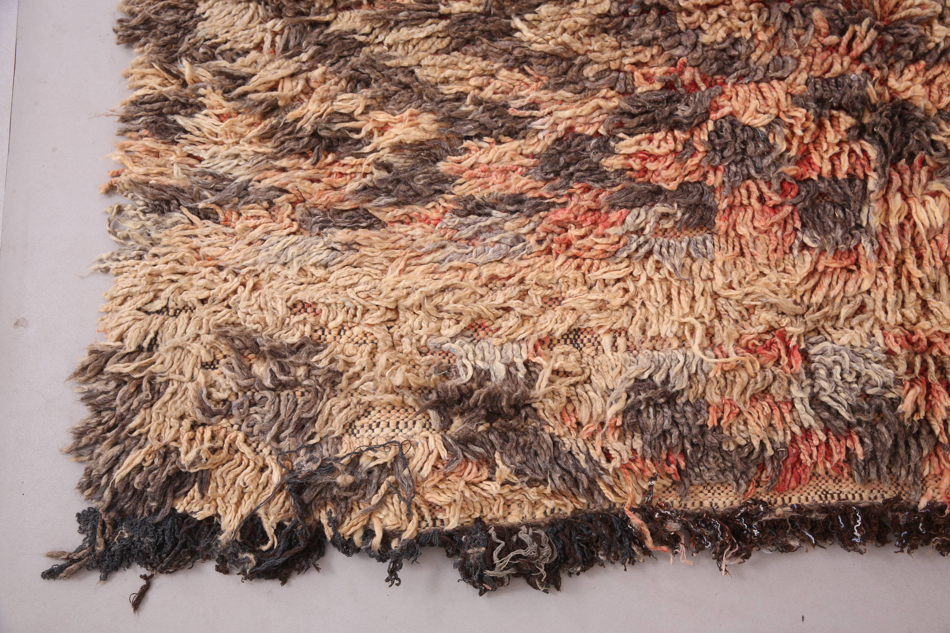 Shag Vintage Moroccan Rug 166 x 318 cm - Old Berber Wool rug handmade