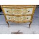Chest of drawers with 2 drawers, secretary in gilded wood.