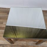 Table basse de Renato Zevi avec plateau en miroir, années 70