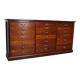British mahogany apothecary cabinet or drawer bank, 1930s