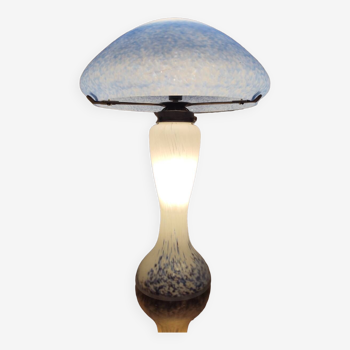 Mushroom lamp 1990 white and blue