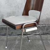 Series of 6 stackable chairs Baumann model Manhattan