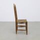 3x Chaises Échelle en Chêne et Rush, 1960s