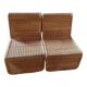 2x Wicker Lounge chair P40 by Tito Agnoli