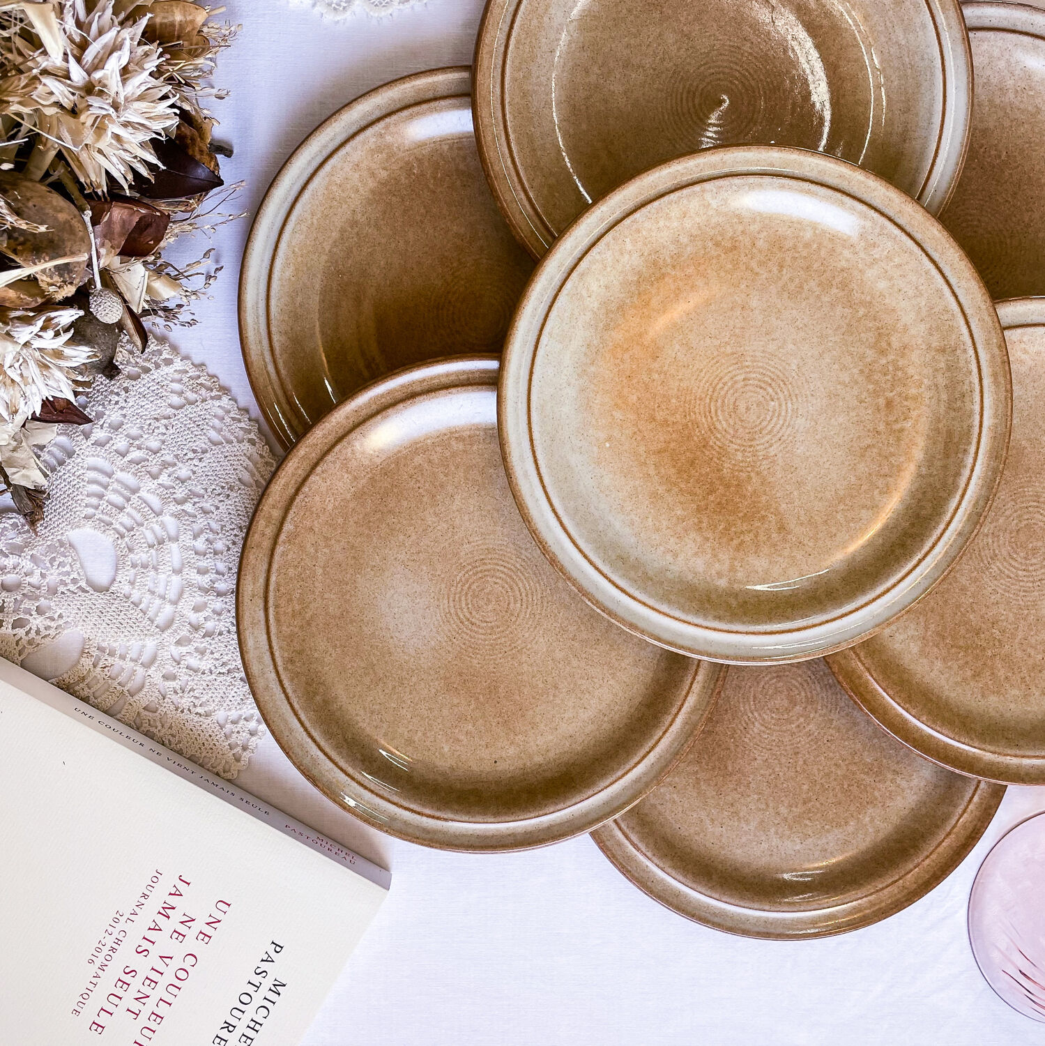 Stoneware dessert service