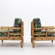 Vintage rattan armchairs Vivai del Sud 1970s , set of 2