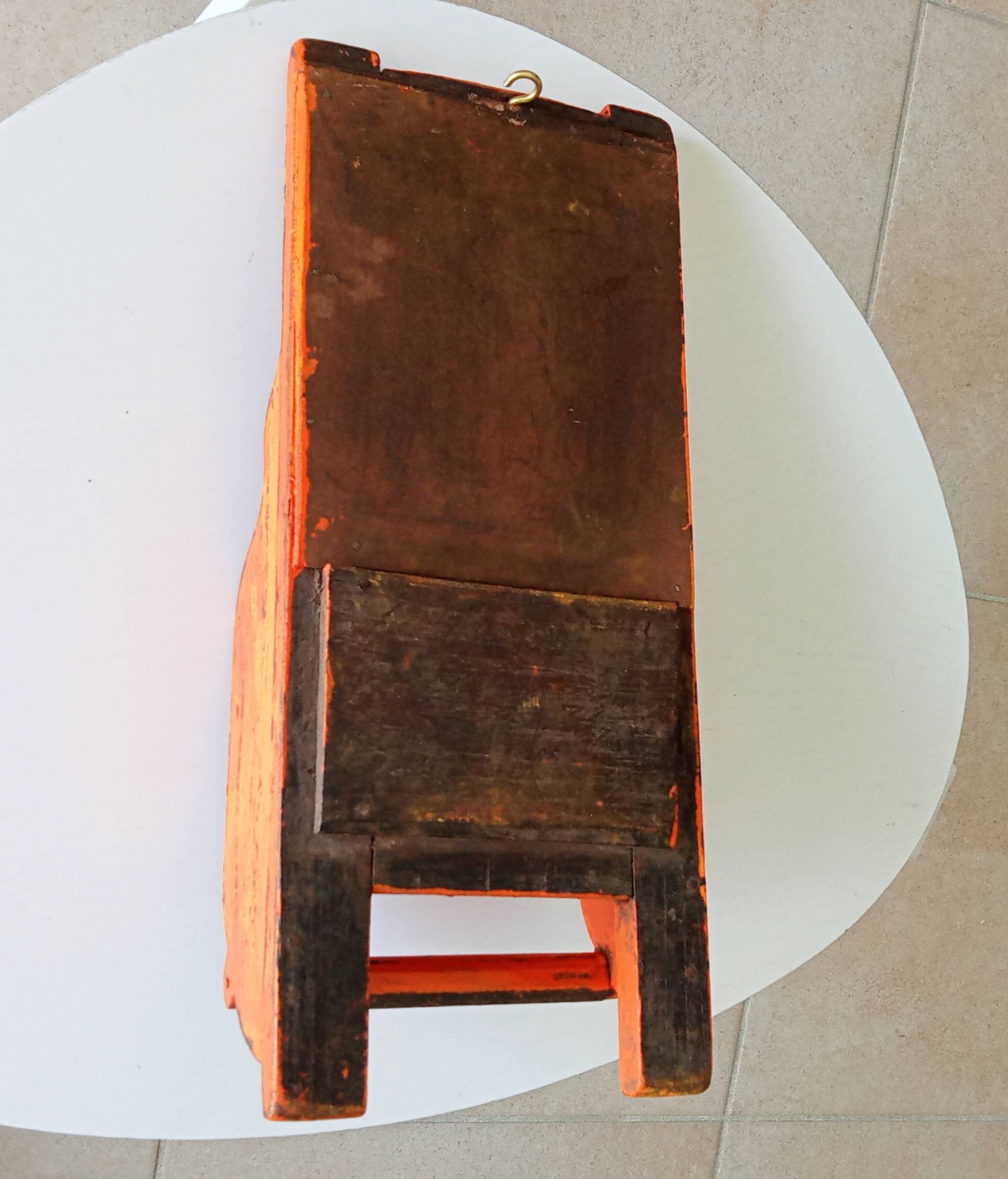 Vintage teak barber mirror 50s