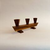 Vintage wooden candle holder