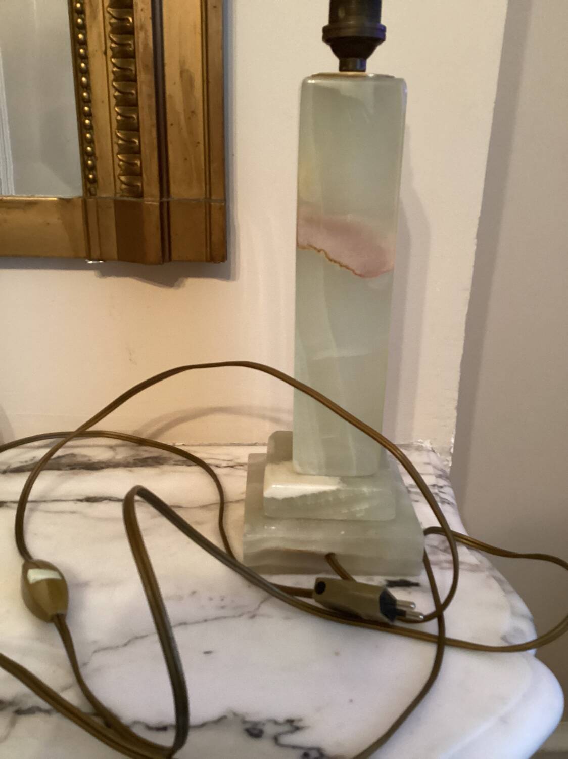 Alabaster table lamp