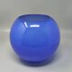1970s Mid-Century Blue Vase by Ind. Vetraria Valdarnese. Made in Italy