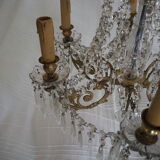 Napoleon III chandelier with crystal pendants, signed Portieux 19th century