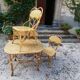 Salon de jardin en rotin 1960
