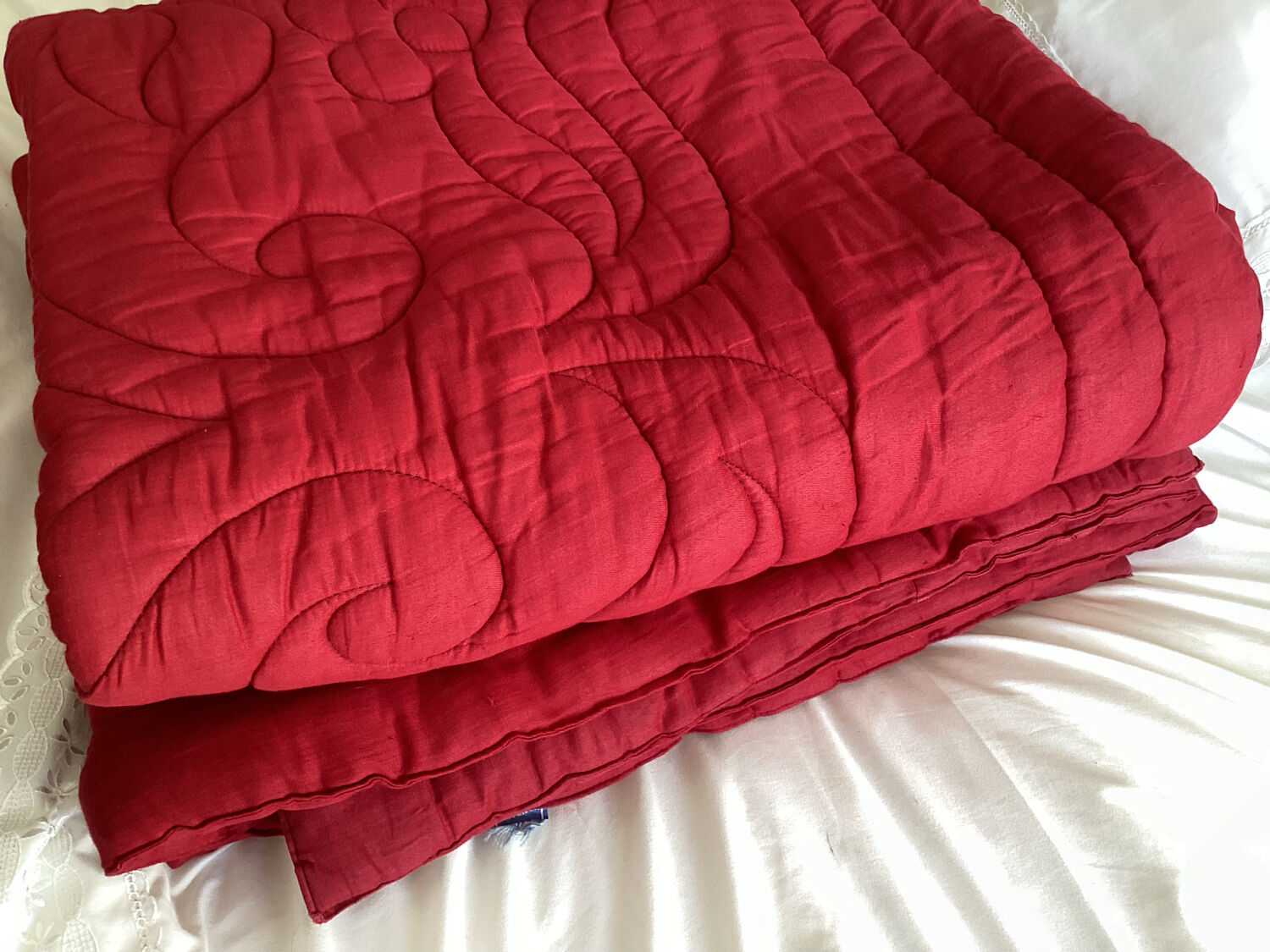 Wool inner butt bedspread