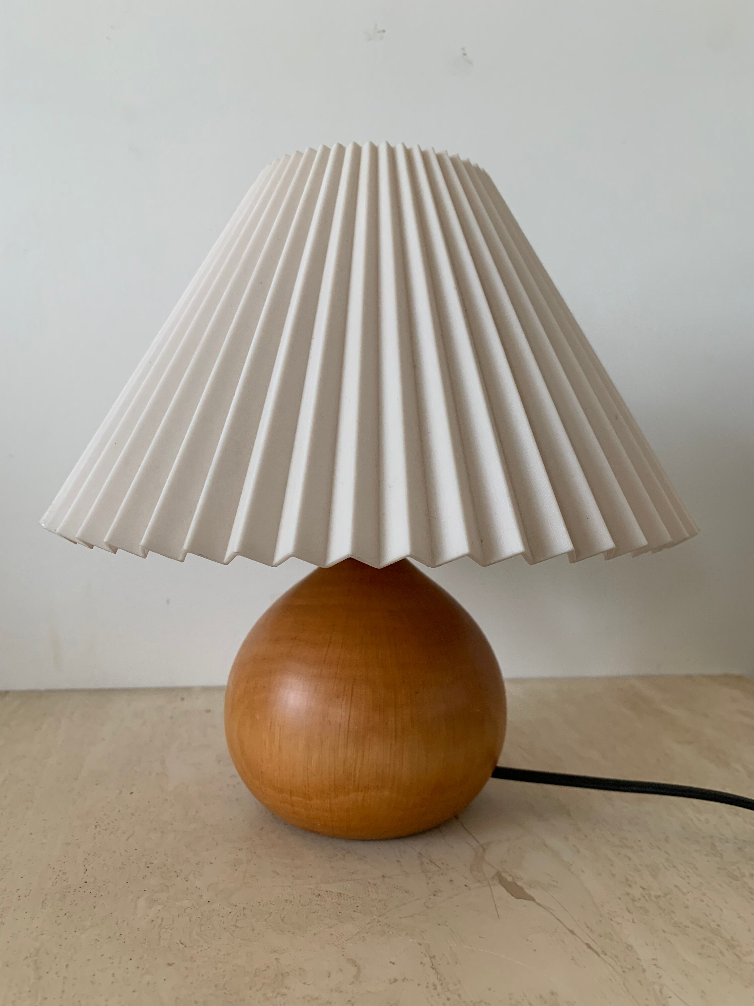 Solid wood bedside lamp