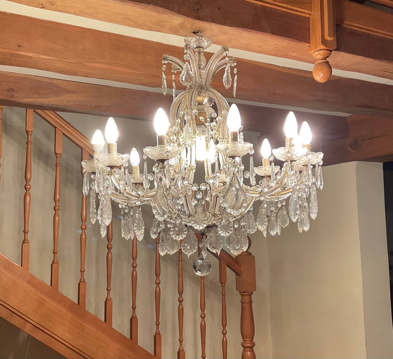 Lustre pampilles vintage